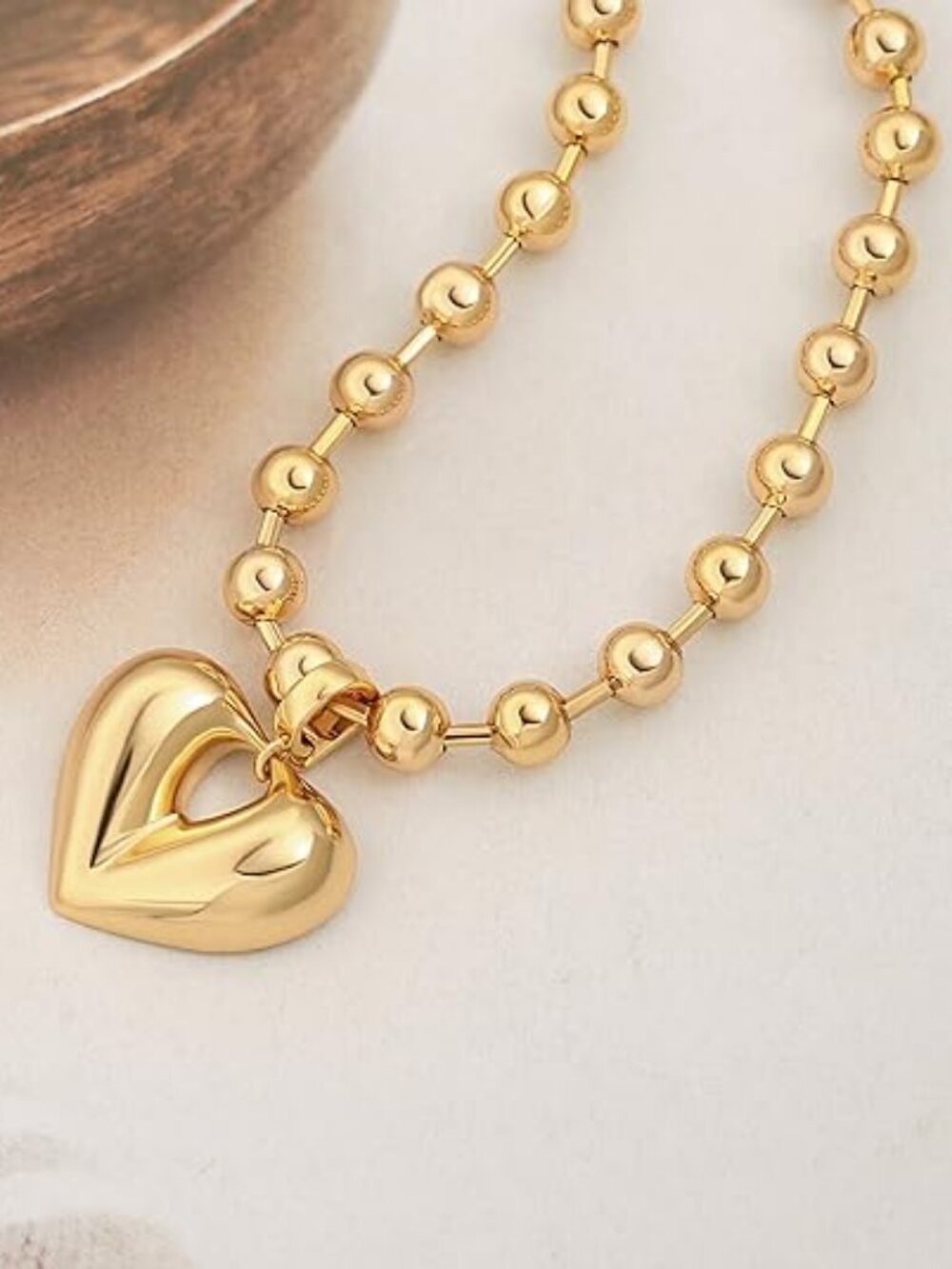 Pearl 18K Gold Plated Moon Star Lion Evil Eye Love Heart Cross Pendant Necklace